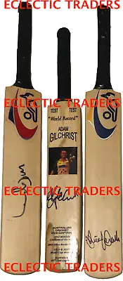 Adam Gilchrist M Kasprowicz & S Clark SIGNED Mini Cricket Bats (x3) *Used Cond* • $99.99