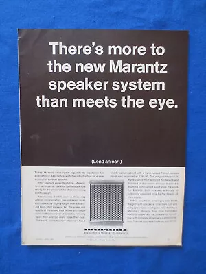 Marantz Imperial II Imperial 1 Speakers Magazine Ad Audio Mag April 1969 • $18.70