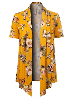 $14.99 • Buy MixMatchy Solid Jersey Knit Short Sleeve Open Front Draped  Cardigan