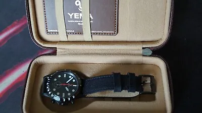 YEMA SPACEGRAF ZERO-G YMHF2019  Quartz Watch Chronograph Black CNES EPSON 39mm • £349.99