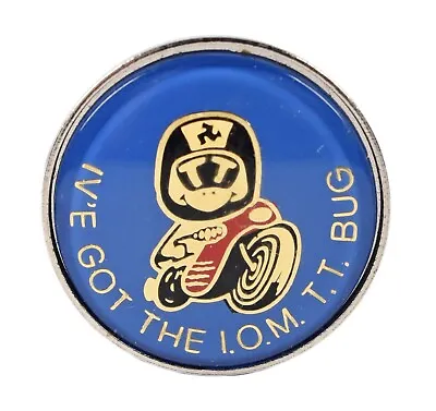£7.50 • Buy Vintage Old Isle Man TT Races 'Ive Got The IOM TT Bug' Supporters Brooch Badge