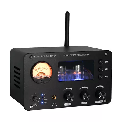 HiFi Vacuum Tube Preamp Stereo Bluetooth Receiver USB Player Desk Headphone Amp • $98.99