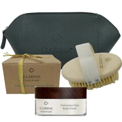 £45.99 • Buy Clarena Vietnamese Sapa Body Cream Massage Brush Gift Bag Set