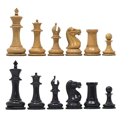 Original Reproduction Nathaniel 1849 Vintage 4.4  Chess Set In Boxwood/Ebony • £326.21