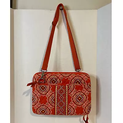 VERA BRADLEY Laptop/Tablet Portfolio Retired Paprika Pattern With Shoulder Strap • $19.99