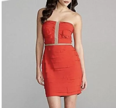 Gianni Bini Strapless Red Jacob Dress Size S NWT $138 Prom Evening Formal Mini • $45