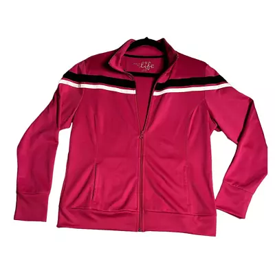 Made For Life Pink Track Jacket Size Petite Medium • $18.50