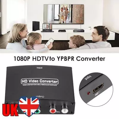 1080P HD Video Converter HDMI To YPBPR Component R/L Audio Adapter For TV PC • £13.79