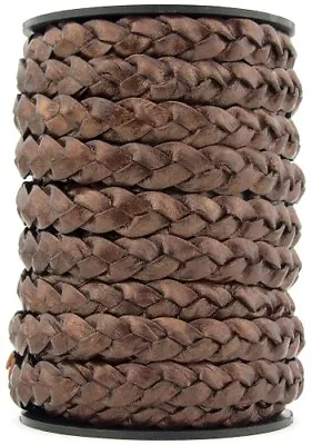 Xsotica® Flat Braided Leather Cord 10mm 1 Yard • $2.35
