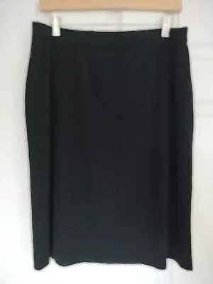 Exclusively Misook XL Skirt Black Office Work PullOn Knit Straight Elastic Waist • $45.78