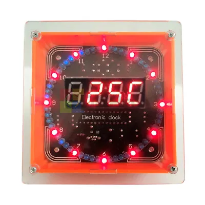 DIY Rotating LED Electronic Digital Clock Kit Learning Board DC5V DS1302 + Shell • $8.82