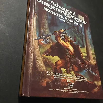 TSR 1983 Advanced Dungeons & Dragons Monster Manual 2 II Gary Gygax #2016 VG • $99.99