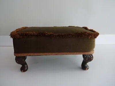£22.99 • Buy Vintage Sherborne Foot Stool/Seat-Queen Anne Style Legs-Brown Cover 7.5  High