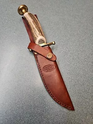 Marbles Damascus Stag Handle Knife  • $75