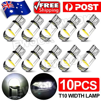 10 PCS White T10 194 168 W5W COB Waterproof Bright Wedge Interior LED Light Bulb • $6.95