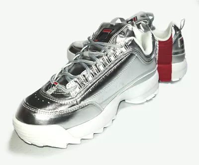FILA Women's Disruptor II Premium Silver Sneakers • $44.99