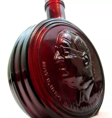 $32.25 • Buy Harry S Truman 1st Edition Ruby Red 8  Decanter Bottle Give Em Hell Harry 1973