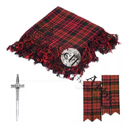 GLENGARRY Cap Scottish Tartan Military Piper Glengarry Bonnet Cap ( Set 1 ) • $27.50