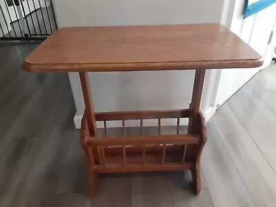 $50.36 • Buy Vintage Wooden Magazine Rack Holder Stand Newspaper Record #W