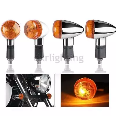 4X Motorcycle Retro Turn Signal Light Blinker Indicator For Chopper Racer Bobber • $18.98