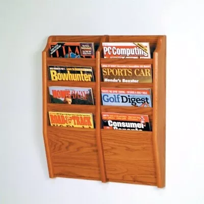 $110.21 • Buy Wooden Mallet 8 Pocket Magazine Wall Rack In Medium Oak