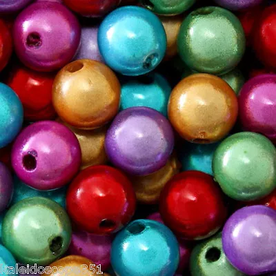 Miracle Beads Color Mix Red Purple Green Gold Fuchsia Turquoise 6mm 100 Pc Mbx61 • $7.99