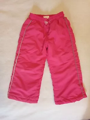 Hanna Andersson Girls Bright Pink Snowboard Snow Ski Pants Sz 100 Us Size 4 Euc  • $21.90