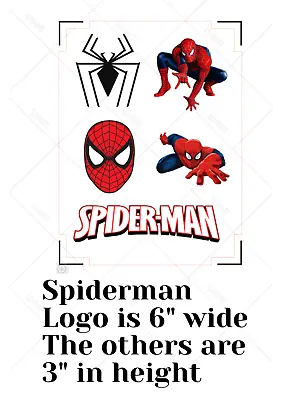 Spiderman Themed Pre Cut Edible Cake Toppers Set • £4.49