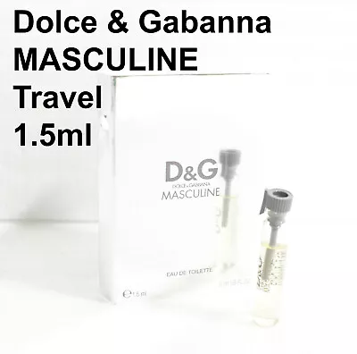 NEW 1.5ml 0.05oz D&G Dolce Gabbana MASCULINE Men Eau De Toilette Travel Cologne • $119.95