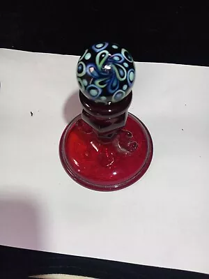 Chad Fugate Art Glass Vortex Marble With Opal  1  5/8  • $49.99