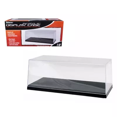 Collectible Display Show Case For 1/18-1/24 Scale Model Cars With Black Plast... • $31.73