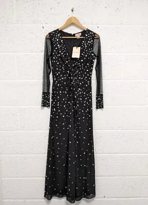 Miss Selfridge Jewel Sequin Embellished Evening Dress Black - BNWT - UK 8 • $62.17