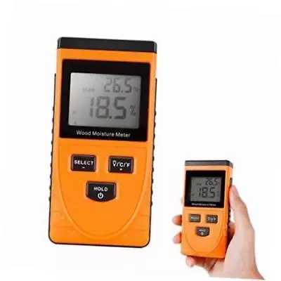 Non-Invasive LCD Digital Wood Timber Moisture Meter Damp Detector Tester Tool • £22.49