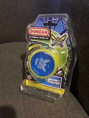 The Original Duncan Butterfly XT Yo-Yo - Intermediate Level - Green Blue Ages 6+ • $14