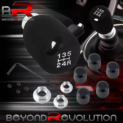 Black Aluminum Type-R Shift Knob 5-Speed MT Gear Shifter Upgrade White Lettering • $11.99