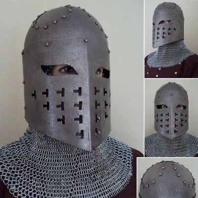 £107.28 • Buy Spangen Knight Helmet-Medieval Knight Spartan Warrior Halloween Costume Gift