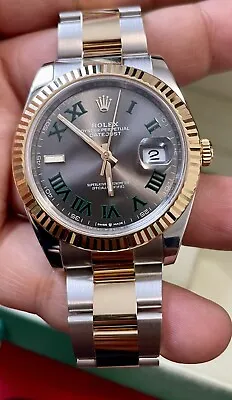 FINAL POSTING 2022 Rolex Datejust Two Tone  Yellow Gold 41mm Wimbledon • £10950