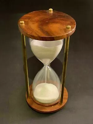 Antique Sand Timer Wooden Hourglass Vintage Hourglass Maritime Nautical Decor • $21