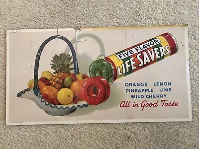 Lifesavers Vintage Cardboard Trolley Card Advertising Sign • $125