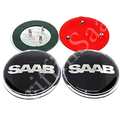 2 X Saab Nevs Black 93 9-3 Convertible & Estate Badge Emblem Set 2004-2012 New • $69.72