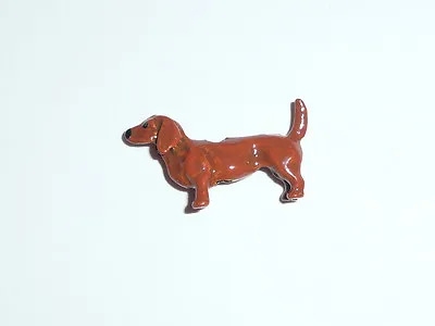 Adorable Brown Dachshund Sew Down Button Or Bead 3/4 X3/8  Dog Button • $5.99
