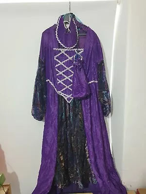 Ladies Medieval Style Fancy Dress - 4 Piece Costume Purple Velvet - Size 16/18 • £19.99