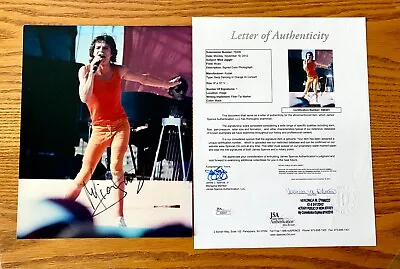 Mick Jagger Rolling Stones Sticky Fingers Aftermath Signed 8x10 Photo JSA Letter • $5999.99