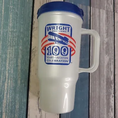 The Wright Brothers 100 Years Of Aviation Themed Plastic Coffee Cup Mug Vintage • $9.99