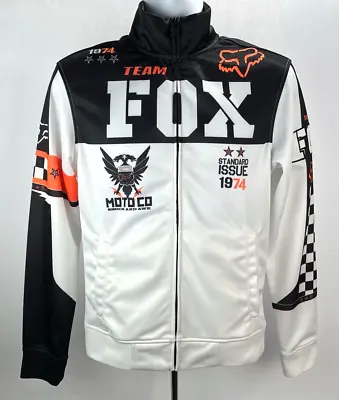 Vintage Official Fox Moto 1974 Motorcycle Racing 38X25 Size Small Zip Up Jacket • $49.99