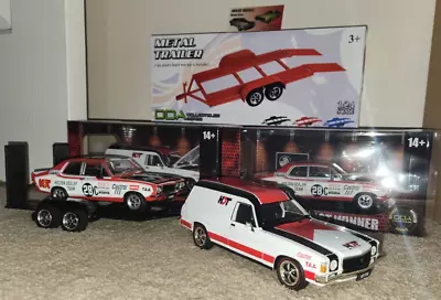 $249.95 • Buy 1:24 DDA HDT HJ Panel Van, LJ GTR XU1 Torana #28C Peter Brock & Car Trailer Pack