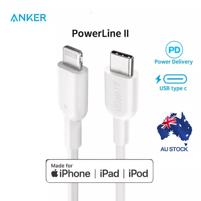 $21.95 • Buy Anker USB C To Lightning USB Cable Fast Charge MFi Certified For IPhone 12 14