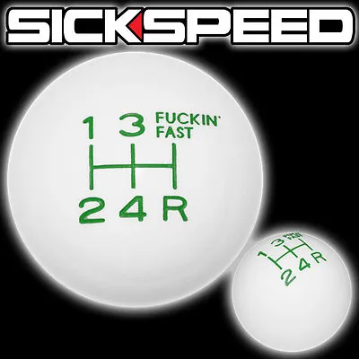 White/green Fing Fast Shift Knob 5 Speed Short Throw Selector Un2 Kit K44 • $33.90