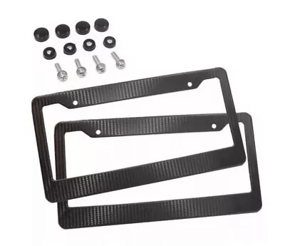 Car License Plate Frame Cover Hood Bonnet Rear Trunk Black Carbon Look For Mazda • $22.99