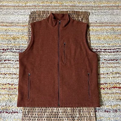 IBEX 100% Australian Merino Wool Full Zip Vest Rust Red Men’s Size Large L • $114.95